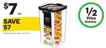 Woolworths Sistema Ultra Tritan 1.3 Litre offer
