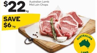 Woolworths Australian Lamb Mid Loin Chops offer