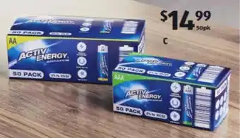 ALDI ActivEnergy Batteries Big Box 50pk offer