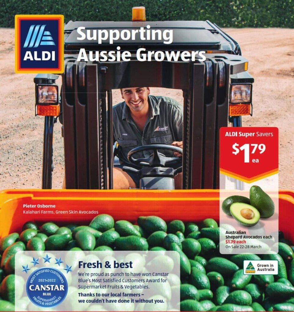 Australian Shepard Avocados offer at ALDI