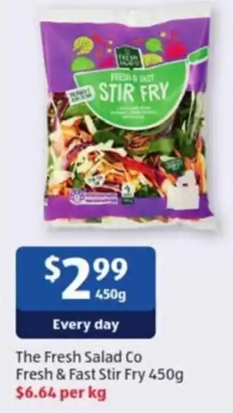 ALDI The Fresh Salad Co Fresh & Fast Stir Fry 450g offer