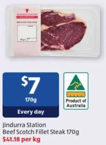 ALDI Jindurra Station Beef Scotch Fillet Steak 170g offer