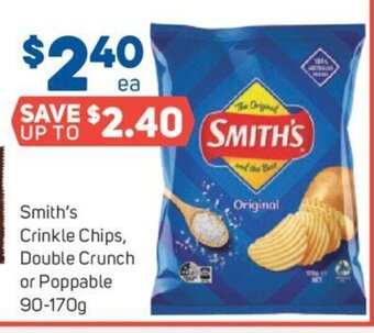 Foodland Smith's Crinkle Chips, Double Crunch or Poppable 90-170g offer