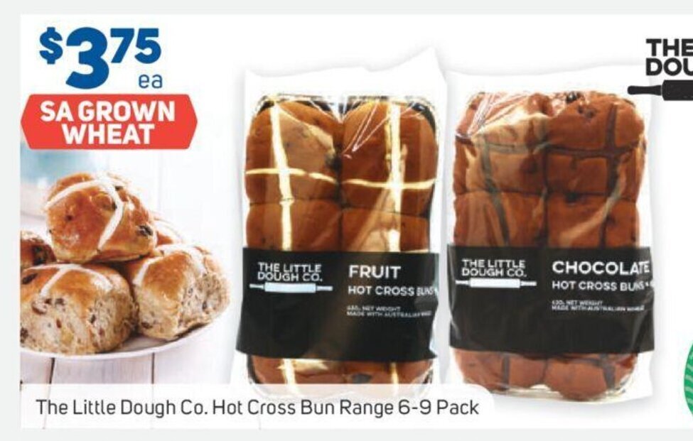 The Little Dough Co. Hot Cross Buns Range 69 Pack offer at Foodland