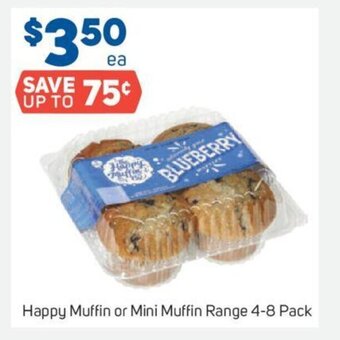 Foodland Happy Muffin or Mini Muffin Range 4-8 Pack offer
