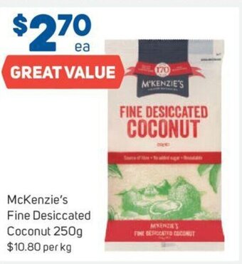 Foodland McKenzie's Fine Desiccated Coconut 250g offer