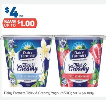 Foodland Dairy Farmers Thick & Creamy Yoghurt 600g offer