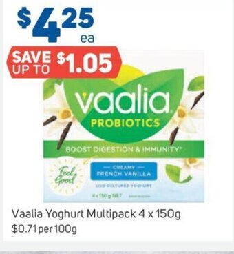 Foodland Vaalia Yoghurt MUltipack 4 x 150g offer