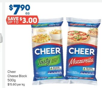 Foodland Cheer Cheese Block 500g offer