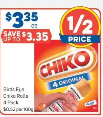 Foodland Birds Eye Chiko Rolls 4 Pack offer