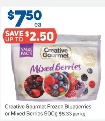 Foodland Creative Gourmet Frozen Blueberries or Mixed Berries 900g offer