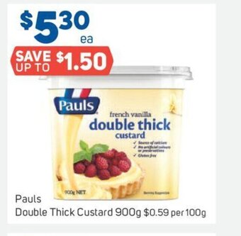 Foodland Pauls Double Thick Custard 900g offer