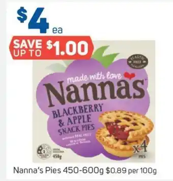 Foodland Nanna's Pies 450g-600g offer