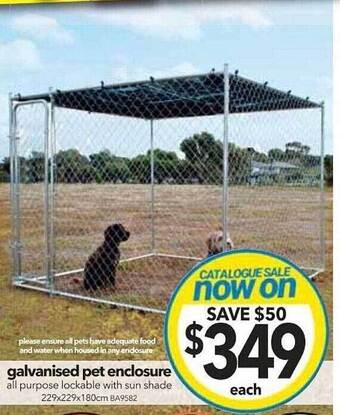 Cheap as Chips Galvanised pet enclosure offer