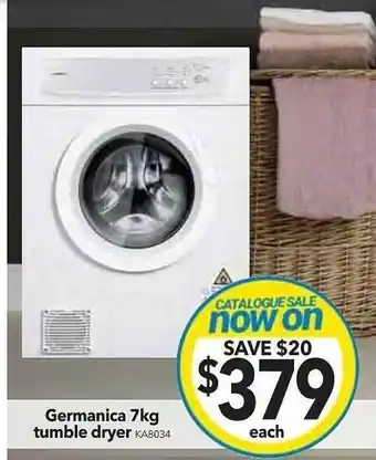 Cheap as Chips Germanica 7 kg tumble dryer offer