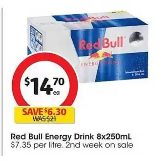Coles Red bull energy drink offer