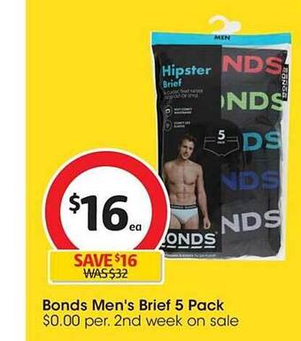 Coles Bonds men's brief offer