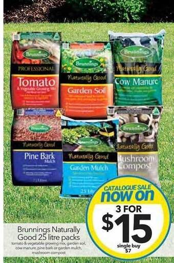 Cheap as Chips Brunnings naturally good 25 litre packs offer