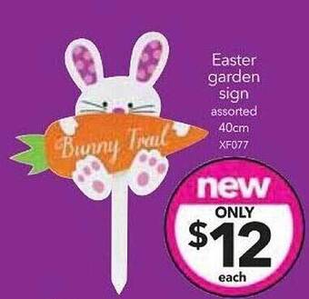 Cheap as Chips Easter garden sign offer
