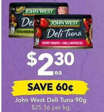 Drakes John west deli tuna 90g offer