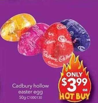Cheap as Chips Cadbury hollow easter egg offer