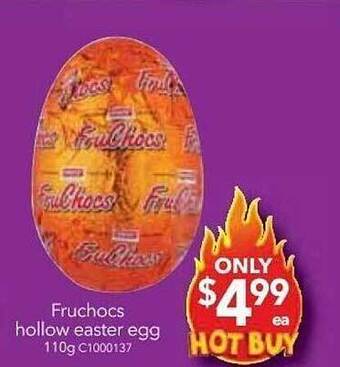Cheap as Chips Fruchocs hollow easter egg offer