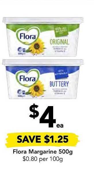 Drakes Flora margarine 500g offer