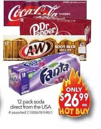 Cheap as Chips 12 pack soda direct from the usa offer