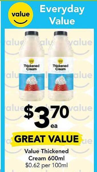 Drakes Value thickened cream 600ml offer
