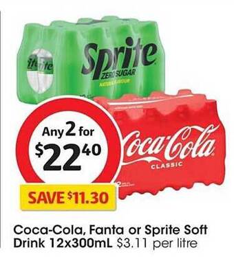 Coles Coca-cola, fanta or sprite soft drink offer