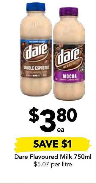 Drakes Dare flavoured milk 750ml offer