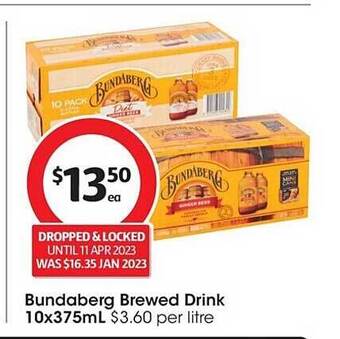 Coles Bundaberg brewed drink offer