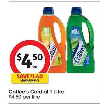 Coles Cottee's cordial offer