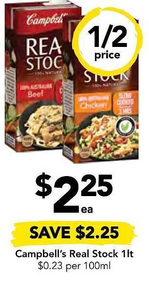 Drakes Campbell's real stock 1lt offer