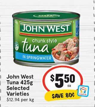 IGA John west tuna offer