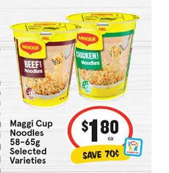 IGA Maggi cup noodles offer