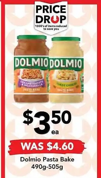 Drakes Dolmio pasta bake 490g-505g offer