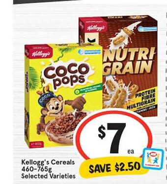 IGA Kellogg's cereals offer