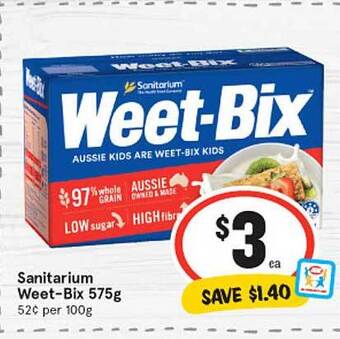IGA Sanitarium weet-bix offer