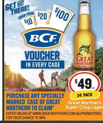 IGA Great northern super crisp lager offer