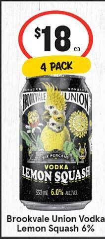 IGA Brookvale union vodka lemon squash 6% offer