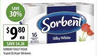 Supabarn Sorbent toilet tissue offer
