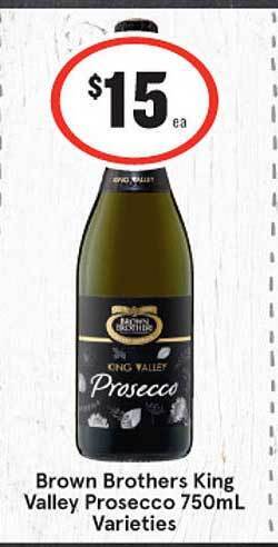 IGA Brown brothers king valley prosecco offer