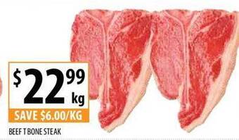Supabarn Beef t bone steak offer