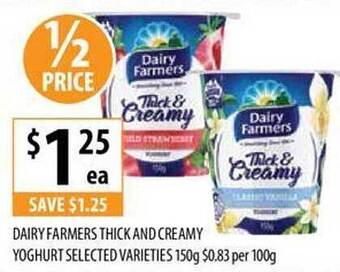 Supabarn Dairy farmers thick and creamy yoghurt offer