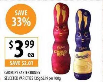 Supabarn Cadbury easter bunny offer
