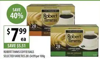 Robert timms coffee bags