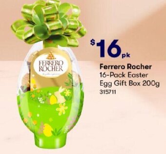 BIG W Ferrero Rocher 16-Pack Easter Egg Gift Box 200g offer