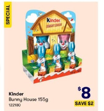 BIG W Kinder Bunny House 155g offer