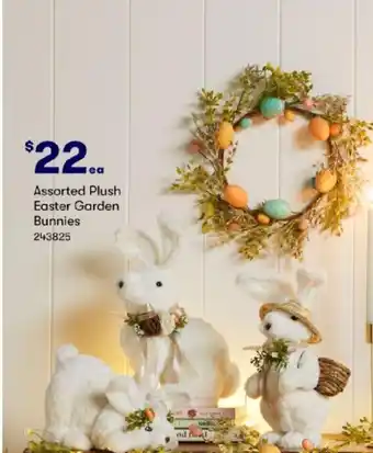 BIG W Assorted Plush Easter Garden Bunnies offer